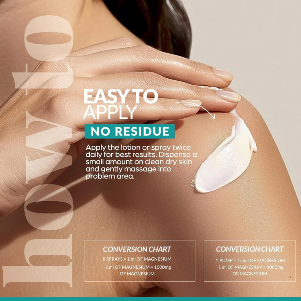 ArtNaturals Magnesium Oil Spray (12 oz) + Body Massage Lotion Set 8oz